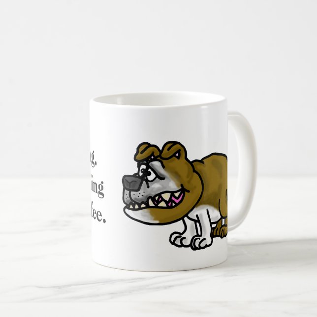 Growling BullDog Kaffee Tasse (VorderseiteRechts)