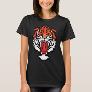 Growling Mouth Open Bengalisch Tiger Birthday Men T-Shirt