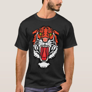 Growling Mouth Open Bengalisch Tiger Birthday Men T-Shirt