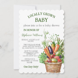 Grown Baby Bauern Market Babydusche Einladung
