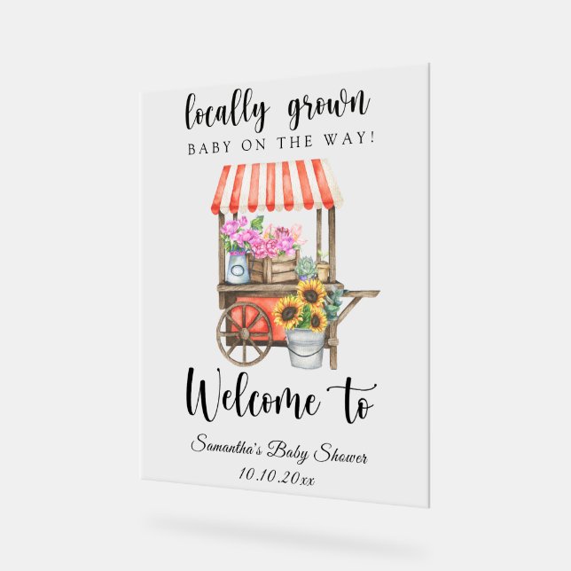 Grown Baby - Begrüßungsbaby-Dusche Acrylschild (Winkel)