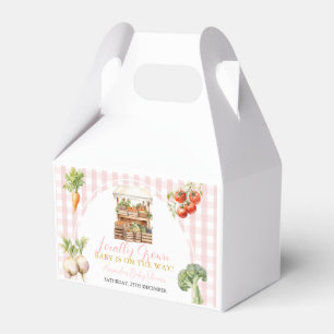 Grown Fresh Market Baby Shower Gingham Geschenkschachtel