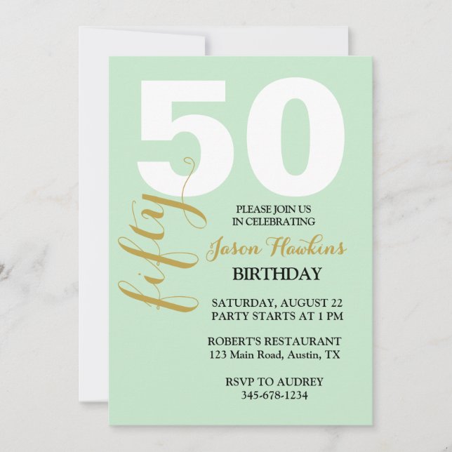 Grown Up Adult Any Age Birthday Einladung (Vorderseite)