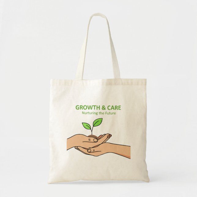 Growth & Care | Nurturing the Future Inspirational Tragetasche (Vorne)