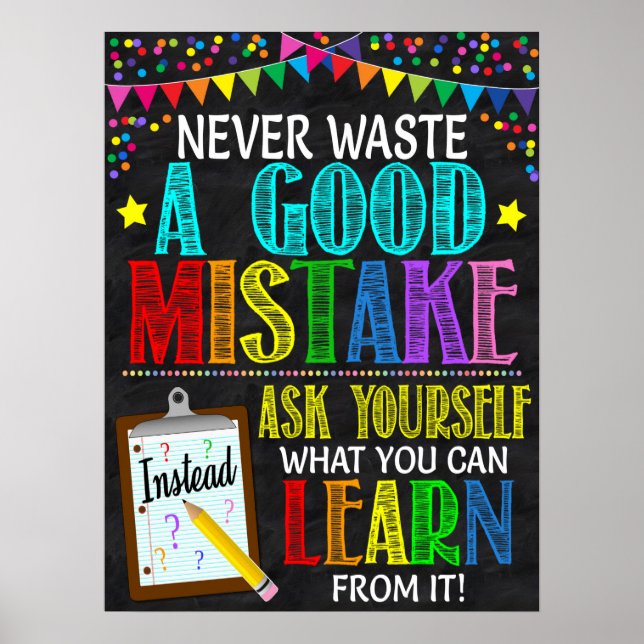 Growth Mindset Classroom Poster (Vorne)