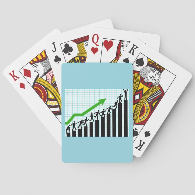 Growth Success Progress Bar Chart Spielkarten (Rückseite)