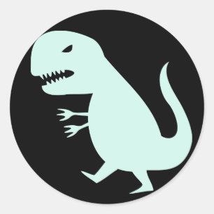 Grr Dinosaur Runder Aufkleber