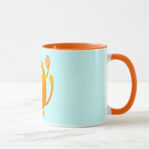 Grr ! Drôle chat de dessin animé, tasse
