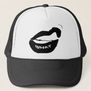 Grr was! Schwarzer Lipstick und Zähne Truckerkappe