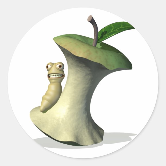 Grub Apple Core Stickers (Vorderseite)