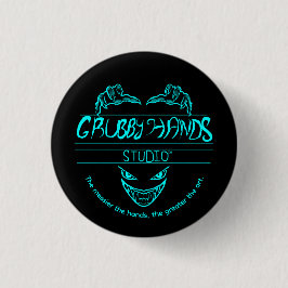 Grubby Handy Studio Logo + Motto Button Button