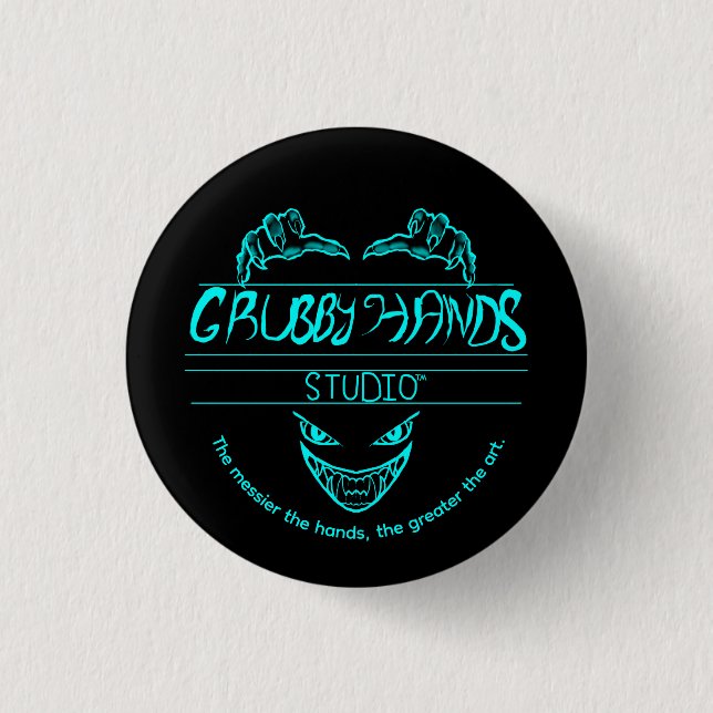 Grubby Handy Studio Logo + Motto Button Button (Vorderseite)