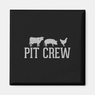Grube Crew Kuh Schweinshähnchen Byrbecken Grillen Magnet