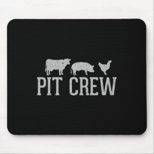 Grube Crew Kuh Schweinshähnchen Byrbecken Grillen Mousepad