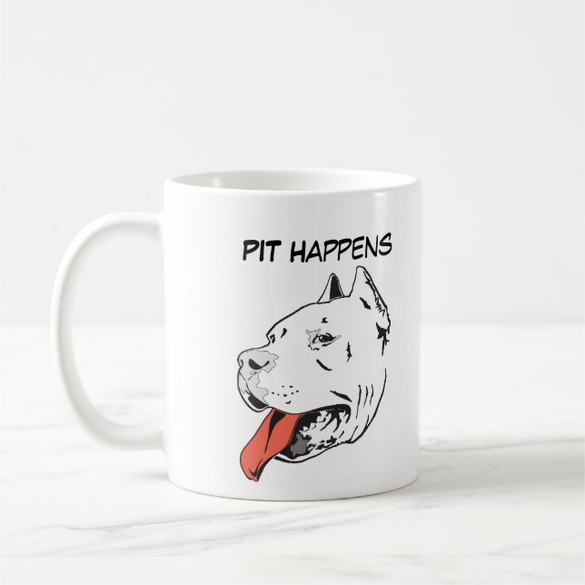 Grube geschieht lustige Gruben-Stier-Kaffee-Tasse Kaffeetasse (Links)