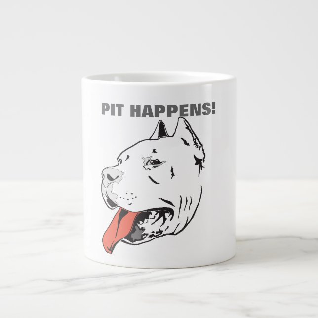Grube geschieht lustige riesige Kaffee-Tasse Jumbo-Tasse (Vorderseite)