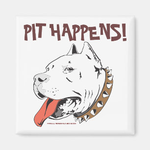 Grube geschieht lustiger Pitbull-Terrier-Magnet Magnet