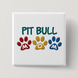 GRUBEN-BULL-TERRIER Mama-Tatzen-Druck 1 Button