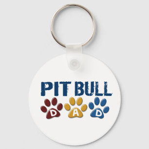 GRUBEN-BULL-TERRIER Vater-Tatzen-Druck 1 Schlüsselanhänger
