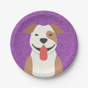 Gruben-Stier-Terrier-Papier-Teller Pappteller