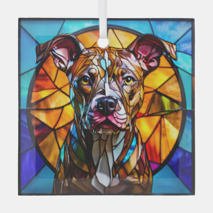 Grubenhund "gestanztes Glas" Ornament Aus Glas