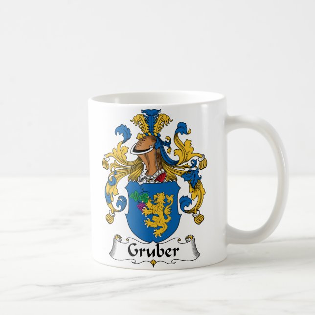 Gruber Familienwappen Kaffeetasse (Rechts)
