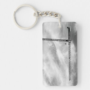 Grue de construction et photo noire et blanche de