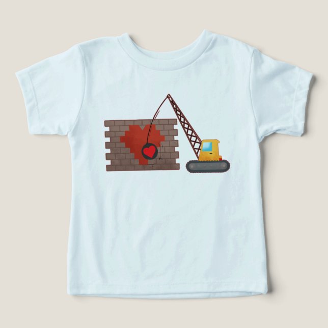 Grue d'épave de construction de la Saint-Valentin (Design Recto)