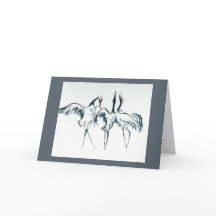 Grues de Chanson-Mandchou d'hiver.  Carte de