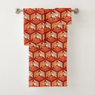 Grues japonaises, mandarin et orange clair