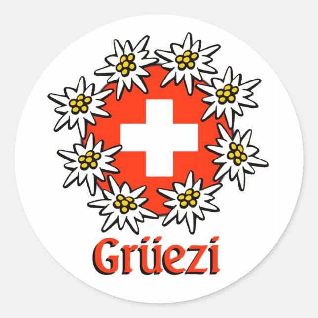 Gruezi Sticker (Vorderseite)