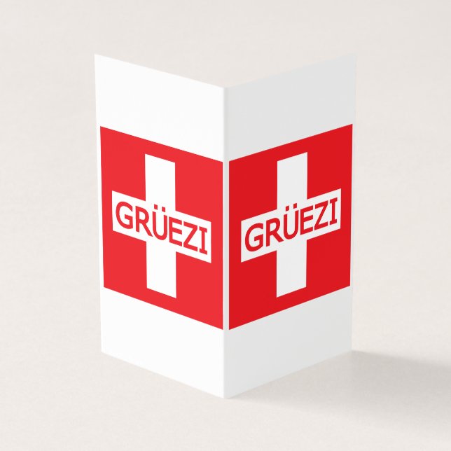 Gruezi Switzerland Flag (Vorderseite)