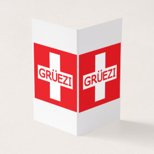 Gruezi Switzerland Flag
