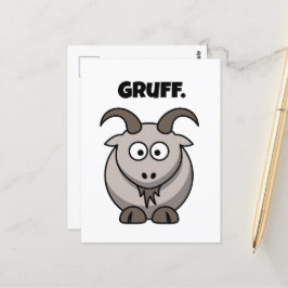 Gruff Gray Goat Funny Fairy Tale Cartoon Postkarte