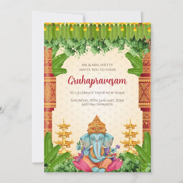 Gruhapravesam invitation Grihapravesh invitation (Devant)