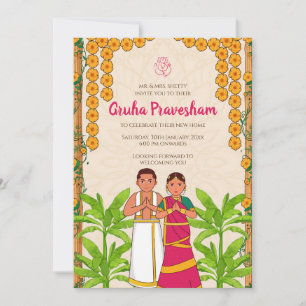 Gruhapravesh Einladung Indische Housewarming-Einla