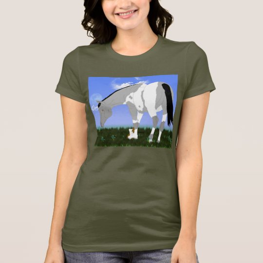 Grullo Tobiano Farben-Pferd T-Shirt