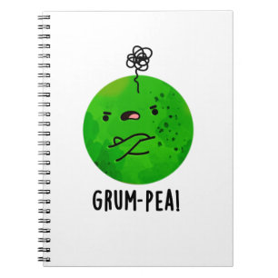 Grum-pea Funny Grumpy Pea Veggie Pun Notizblock