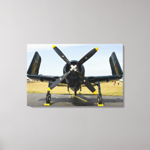 Grumman F8F Bearcat-Marine-Fördermaschinen-Kämpf Leinwanddruck