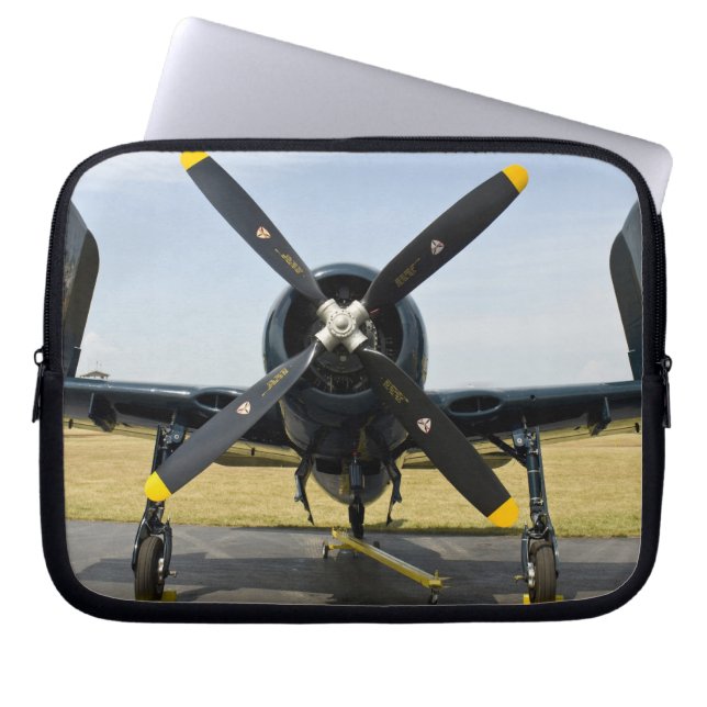 Grumman F8F Bearcat-Marine-Fördermaschinen-Kämpfer Laptopschutzhülle (Vorderseite)