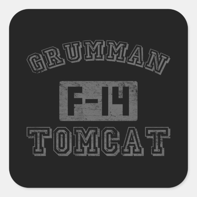 Grumman F-14 Tomcat Quadratischer Aufkleber (Vorderseite)