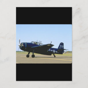 Grumman TBM Avenger, Links Flugzeug Front_WWII Postkarte