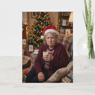 Grummelige Damen-Sarkastische-Weihnachtskarte Karte