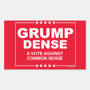 GRUMP DICHTES 2016 - eine Abstimmung gegen Rechteckiger Aufkleber