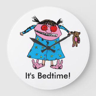 Grump Girl Clock Große Wanduhr