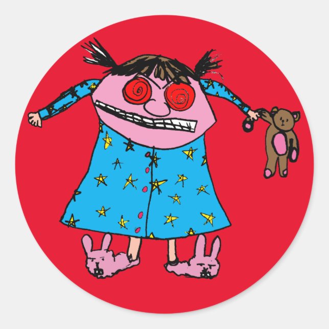 Grump Girl Sticker (Vorderseite)