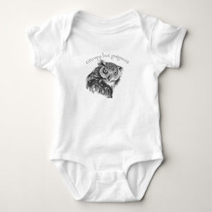 Grump Minimalistische Aquarellfarben Print Art Lie Baby Strampler