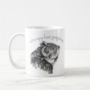 Grump Minimalistische Aquarellfarben Print Art Lie Kaffeetasse