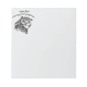 Grump Minimalistische Aquarellfarben Print Art Lie Notizblock