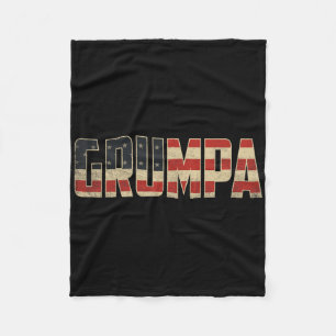 Grumpa Bold Patriotische Amerikanische Flagge Vate Fleecedecke